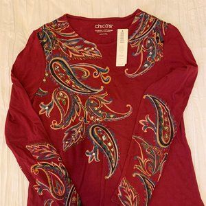 Chico's Longsleeve Jersey With Detailing